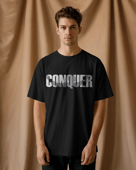 The 'Conquer' Oversized Statement Tee