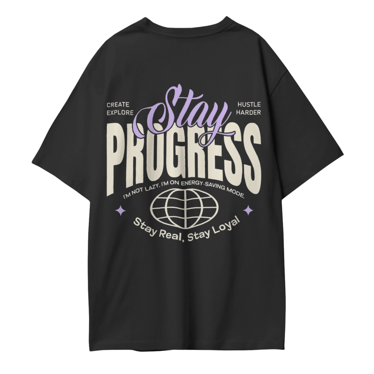The 'Stay Progress' Hustle Oversized Tee