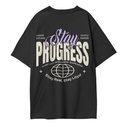 The 'Stay Progress' Hustle Oversized Tee