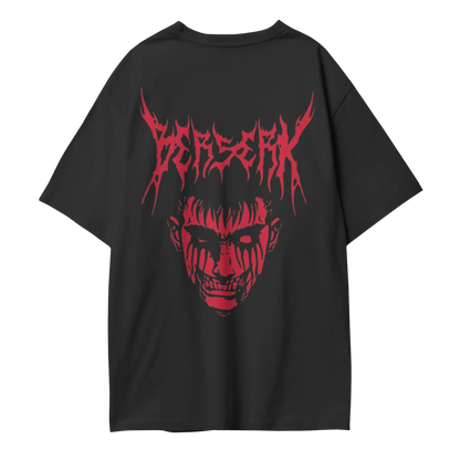 Red Metal Demon Graphic Tee (Premium oversized, unisex tee )