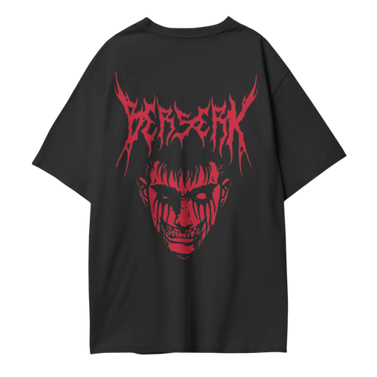 Red Metal Demon Graphic Tee (Premium oversized, unisex tee )