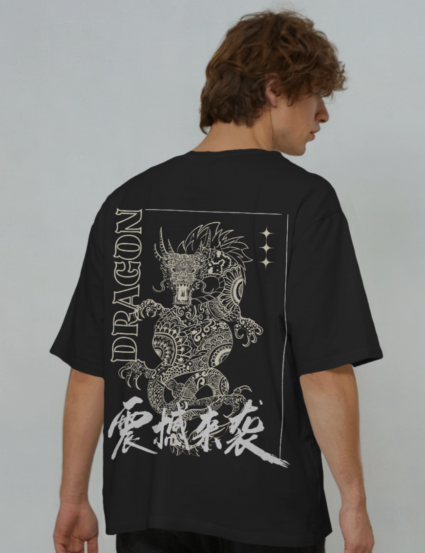 The 'Unleashed Dragon' Street Oversized Tee