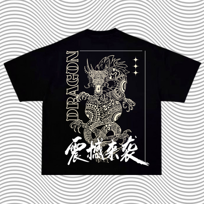 The 'Unleashed Dragon' Street Oversized Tee