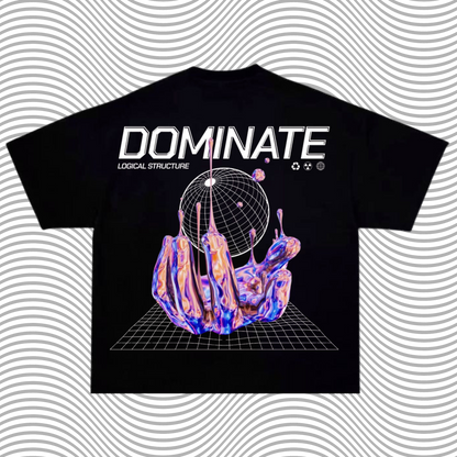 The 'Dominate Glitch' Oversized Standard Tee