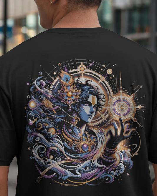 The 'Cosmic Dharma' Oversized Statement Tee